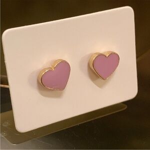 Light purple Heart Stud Earrings